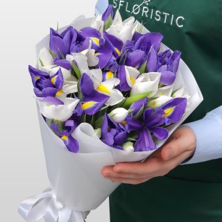 Букет из микса Ириса 31 шт «Счастливый случай» Букет из микса Ириса 31 шт «Счастливый случай»